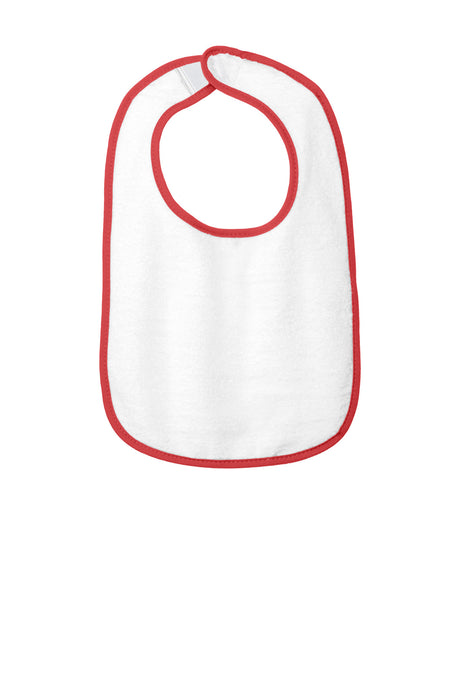 Rabbit Skins Men's   Infant Contrast Trim Terry Bib