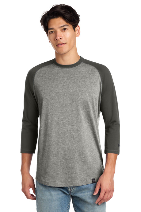 New Era Men's    Heritage Blend 3/4-Sleeve Baseball Raglan Tee