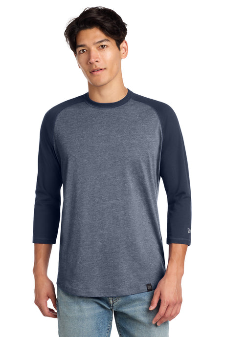 New Era Men's    Heritage Blend 3/4-Sleeve Baseball Raglan Tee