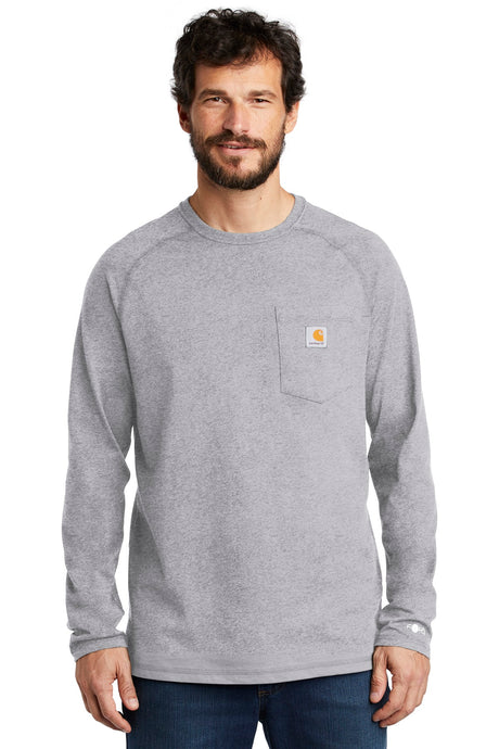 Carhartt Men's Force    Cotton Delmont Long Sleeve T-Shirt