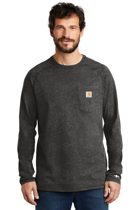 Carhartt Men's Force    Cotton Delmont Long Sleeve T-Shirt