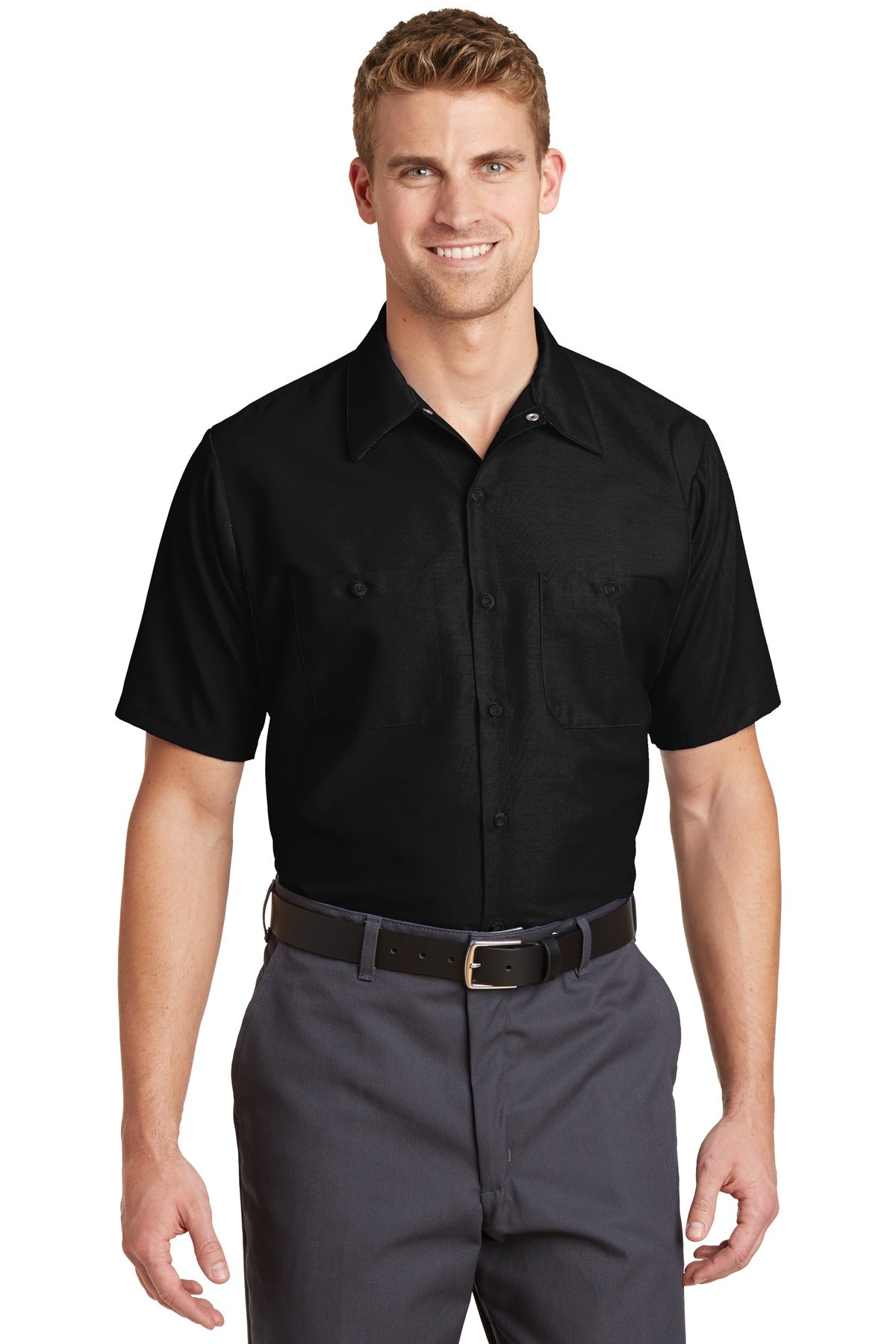 Red Kap Men's   Short Sleeve Industrial Work Shirt
