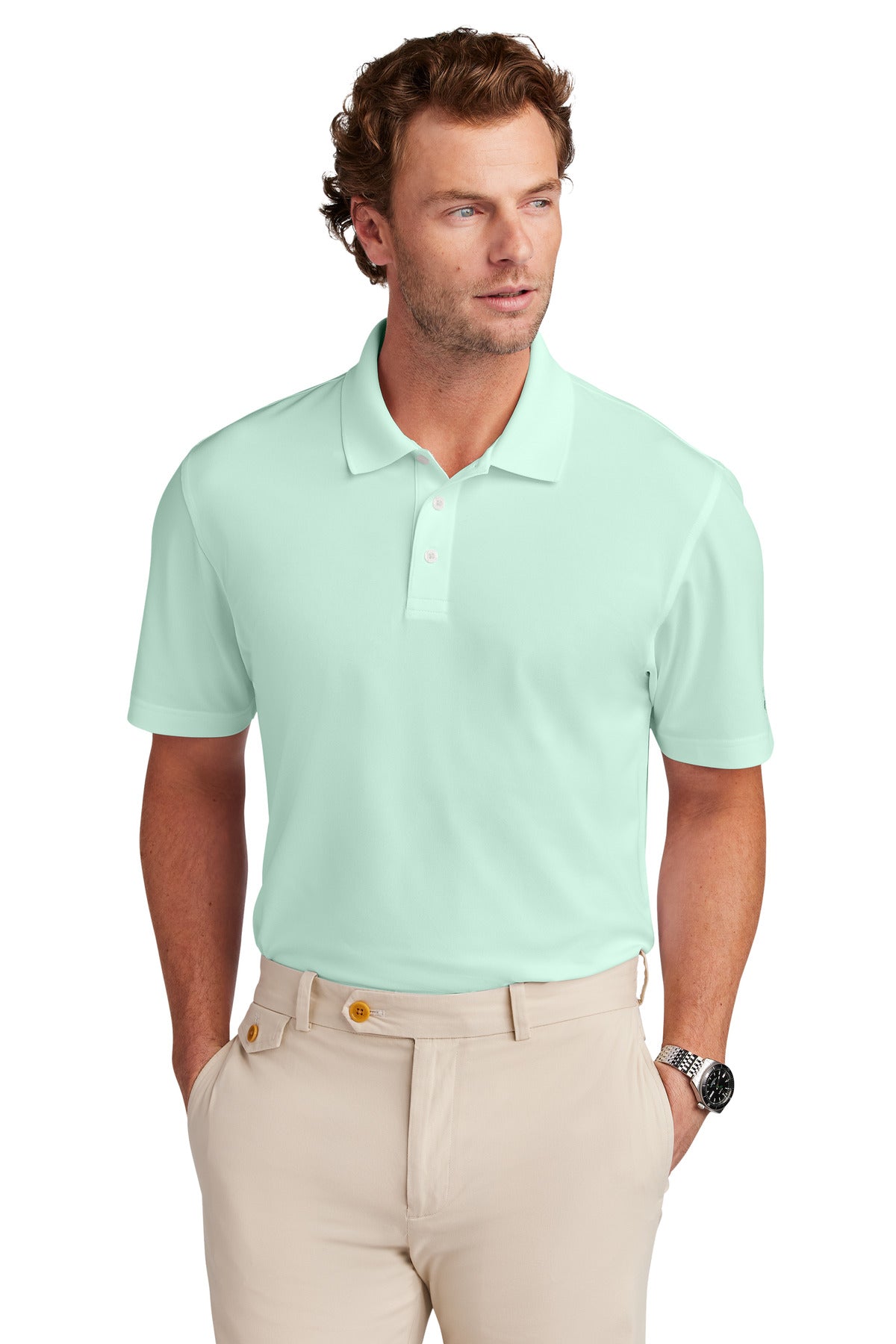 Brooks Brothers Men's   Mesh Pique Performance Polo BB18220
