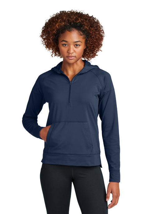Sport-Tek Women's   Sport-Wick   Stretch 1/2-Zip Hoodie LST856