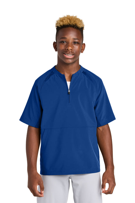 Sport-Tek Youth   Repeat 1/2-Zip Short Sleeve Jacket YJST489