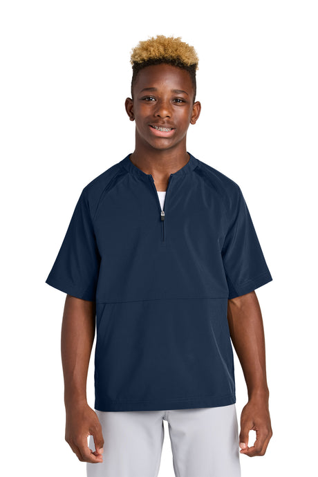 Sport-Tek Youth   Repeat 1/2-Zip Short Sleeve Jacket YJST489