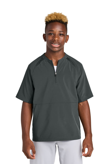 Sport-Tek Youth   Repeat 1/2-Zip Short Sleeve Jacket YJST489