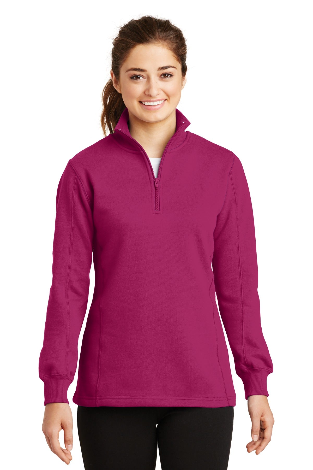 Sport-Tek Women's   1/4-Zip Sweatshirt-1