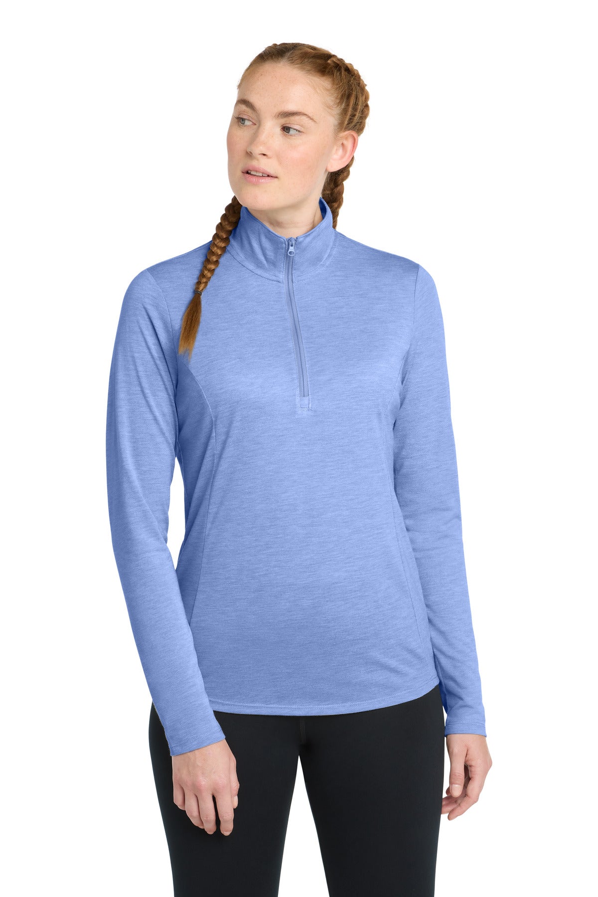 Sport-Tek Women's    PosiCharge    Tri-Blend Wicking 1/4-Zip Pullover