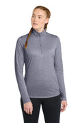 Sport-Tek Women's    PosiCharge    Tri-Blend Wicking 1/4-Zip Pullover
