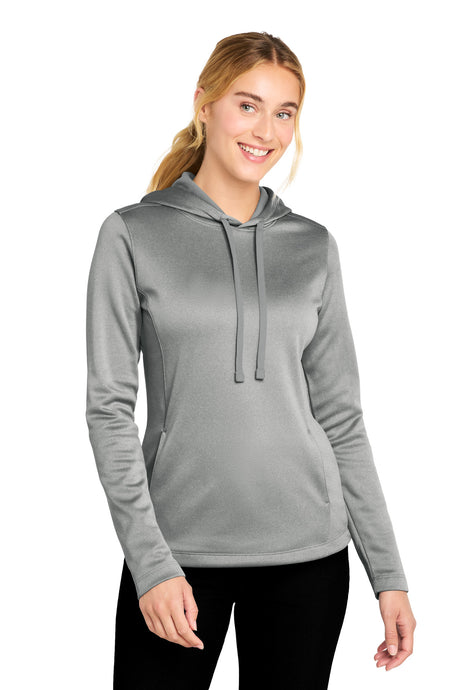Sport-Tek Women's    PosiCharge    Sport-Wick    Heather Fleece Hooded Pullover