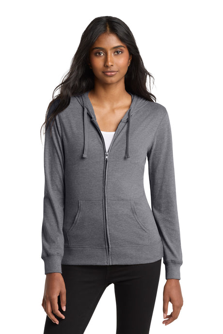 District Women's   Fitted Jersey Full-Zip Hoodie