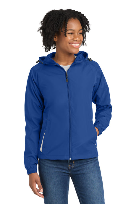 Sport-Tek Women's   Colorblock Hooded Raglan Jacket