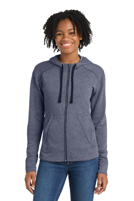 Sport-Tek Women's    PosiCharge    Tri-Blend Wicking Fleece Full-Zip Hooded Jacket LST293
