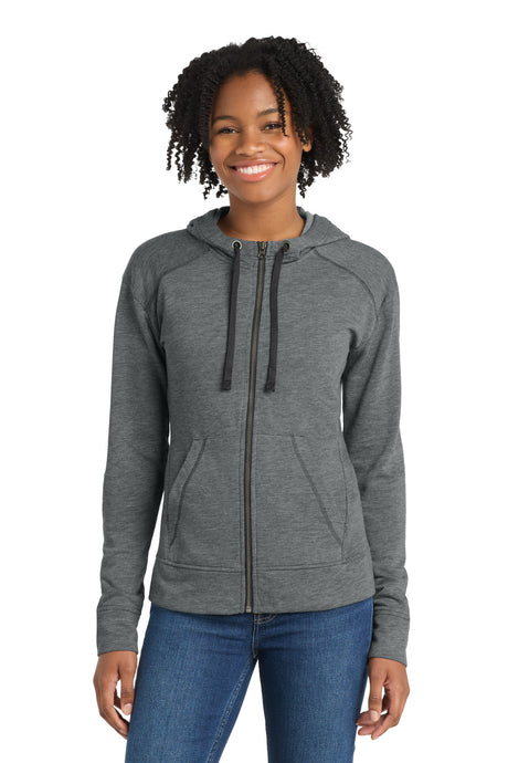 Sport-Tek Women's    PosiCharge    Tri-Blend Wicking Fleece Full-Zip Hooded Jacket LST293