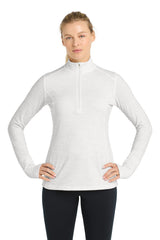 Sport-Tek Women's    Sport-Wick    Stretch Reflective Heather 1/2-Zip Pullover