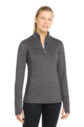 Sport-Tek Women's    Sport-Wick    Stretch Reflective Heather 1/2-Zip Pullover