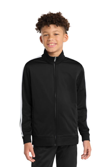 Sport-Tek Youth    Tricot Sleeve Stripe Track Jacket