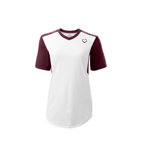 Wilson Girl's E810 V-neck Pullover Softball Jersey-1