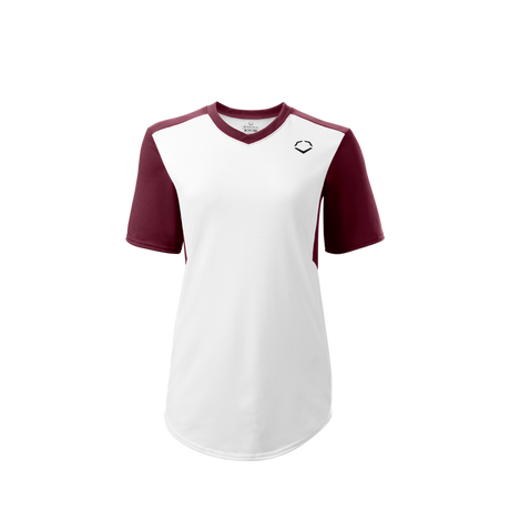 Wilson Girl's E810 V-neck Pullover Softball Jersey-1