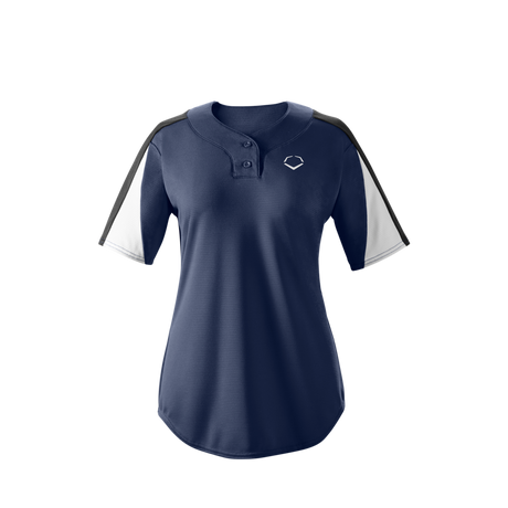 Wilson Girl's E601 2-button Placket Pullover Softball Jersey-2