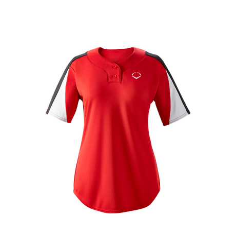Wilson Girl's E601 2-button Placket Pullover Softball Jersey-7