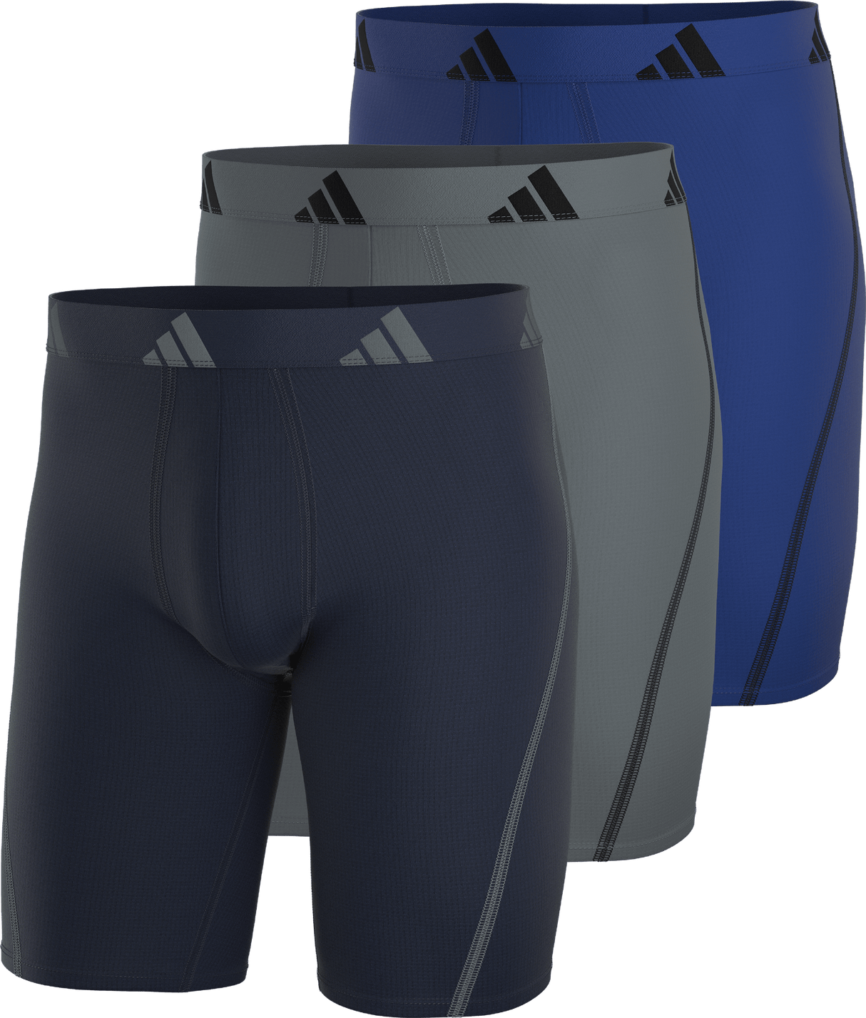 adidas Men's All Day Mesh 3-Pack Long Boxer Brief-1