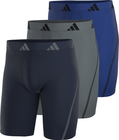 adidas Men's All Day Mesh 3-Pack Long Boxer Brief-1