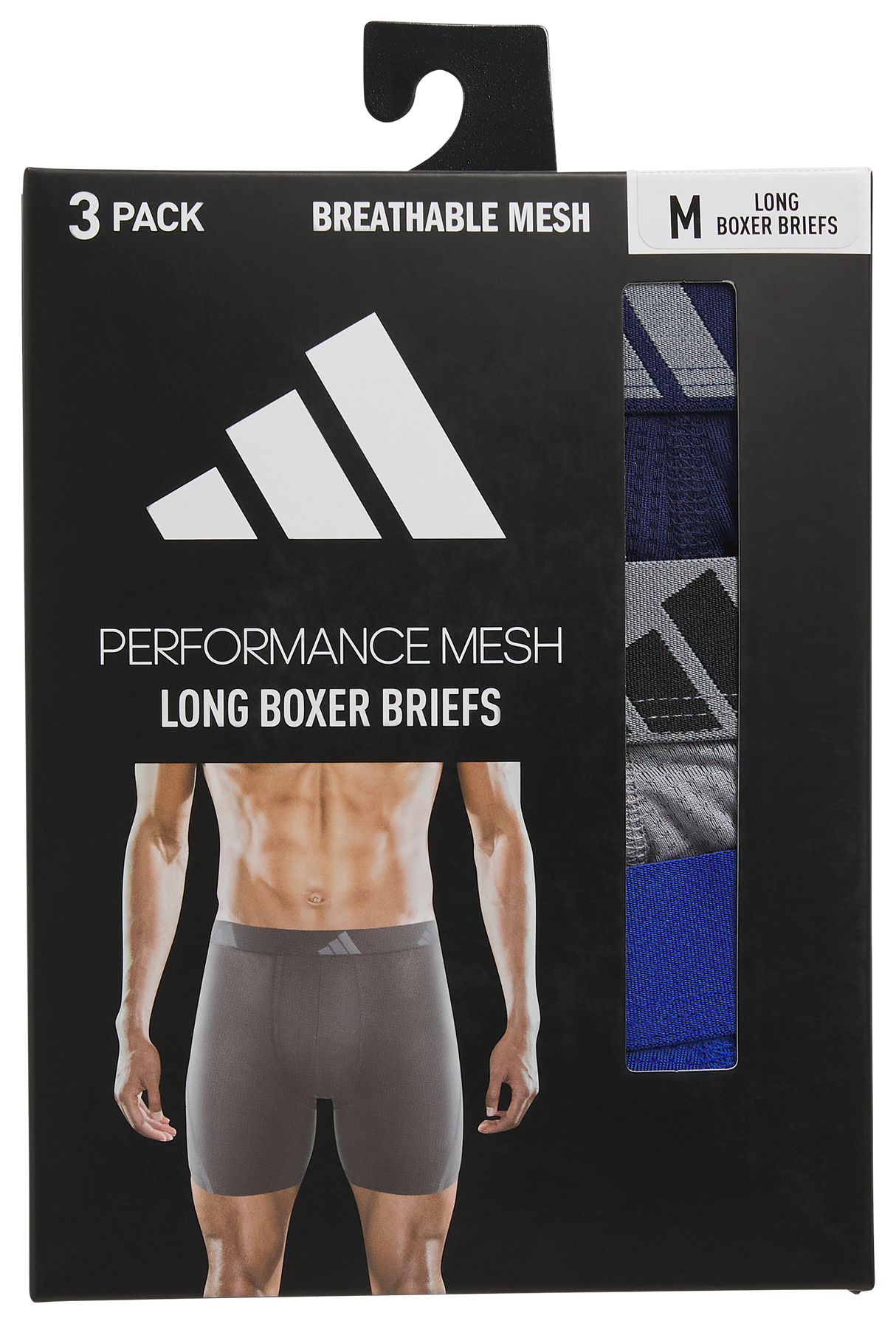 adidas Men's All Day Mesh 3-Pack Long Boxer Brief-8