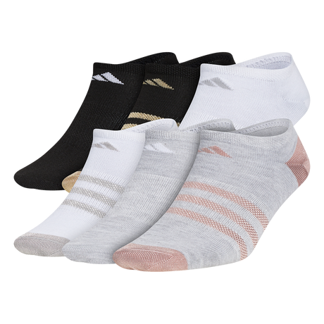 adidas Girl's Superlite 6-Pack No Show Sock-1