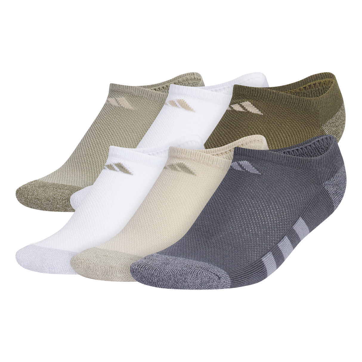 adidas Youth Athletic Cushioned 6-Pack No Show Sock-1
