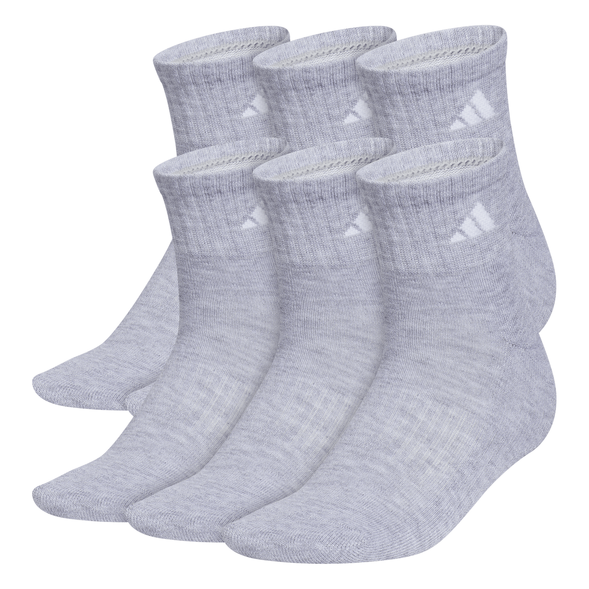adidas Women's Classic Cushioned 6-Pack Quarter Sock-1
