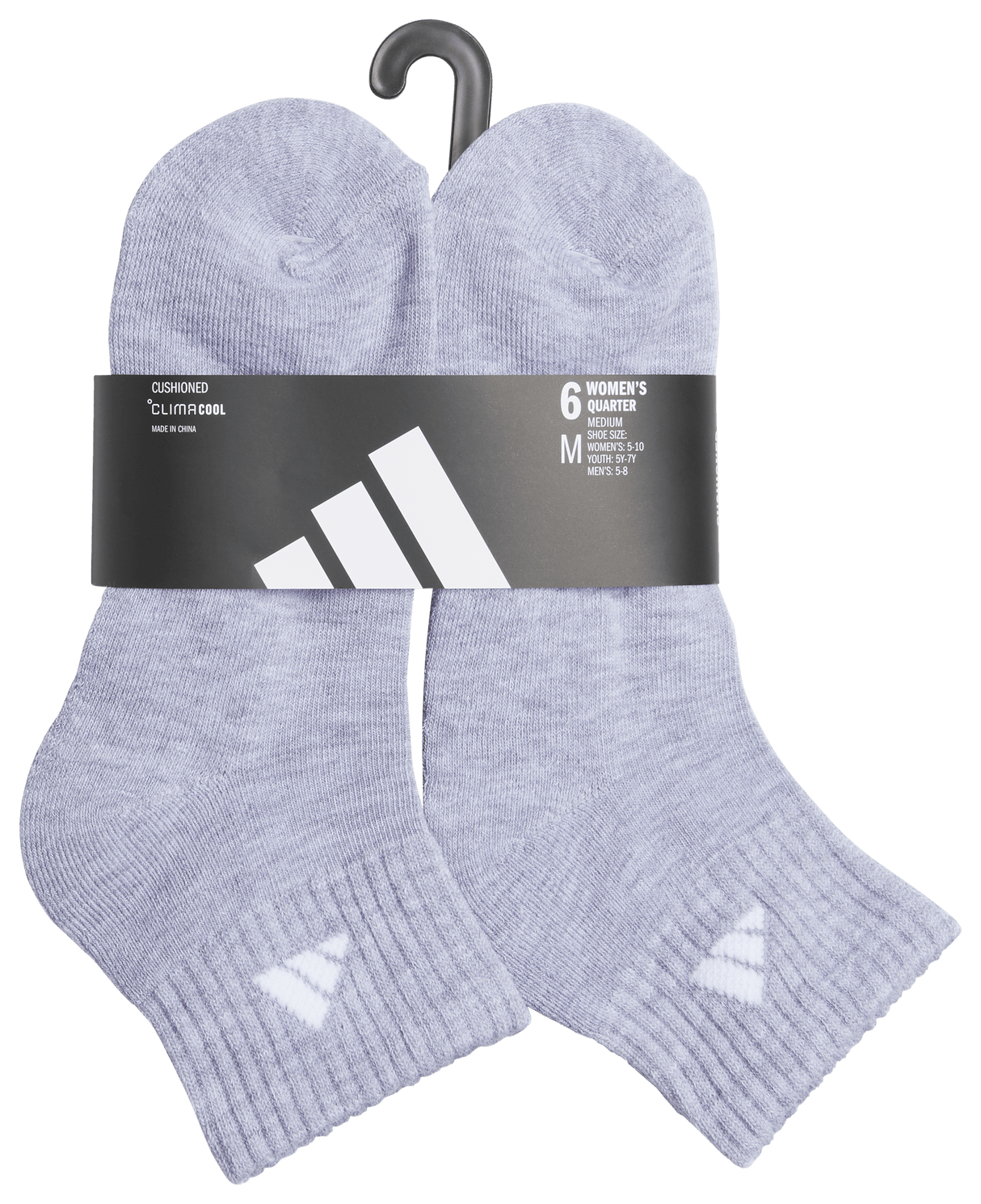 adidas Women's Classic Cushioned 6-Pack Quarter Sock-5