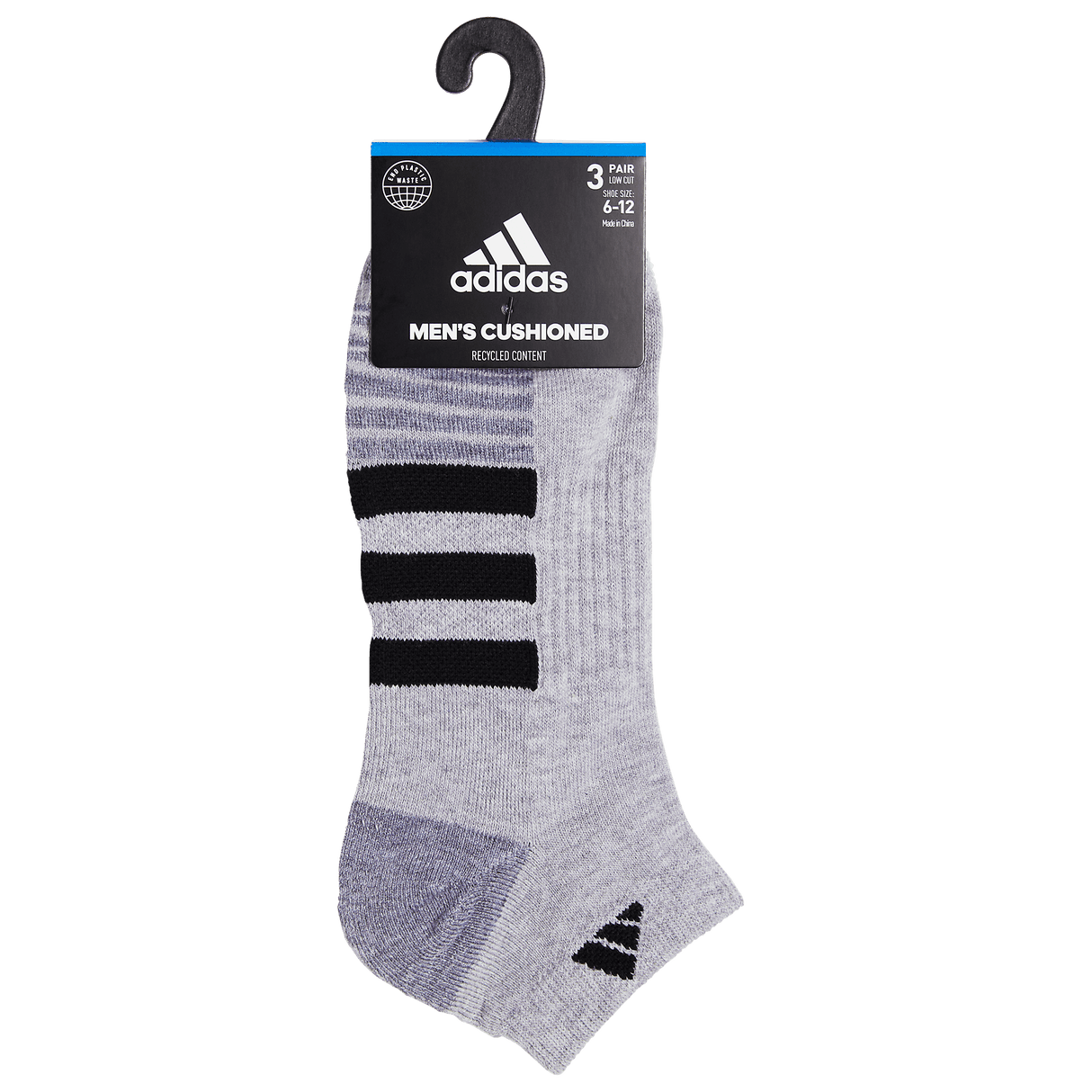 adidas Men's Cushioned 3.0 3-Pack Low Cut Sock-7