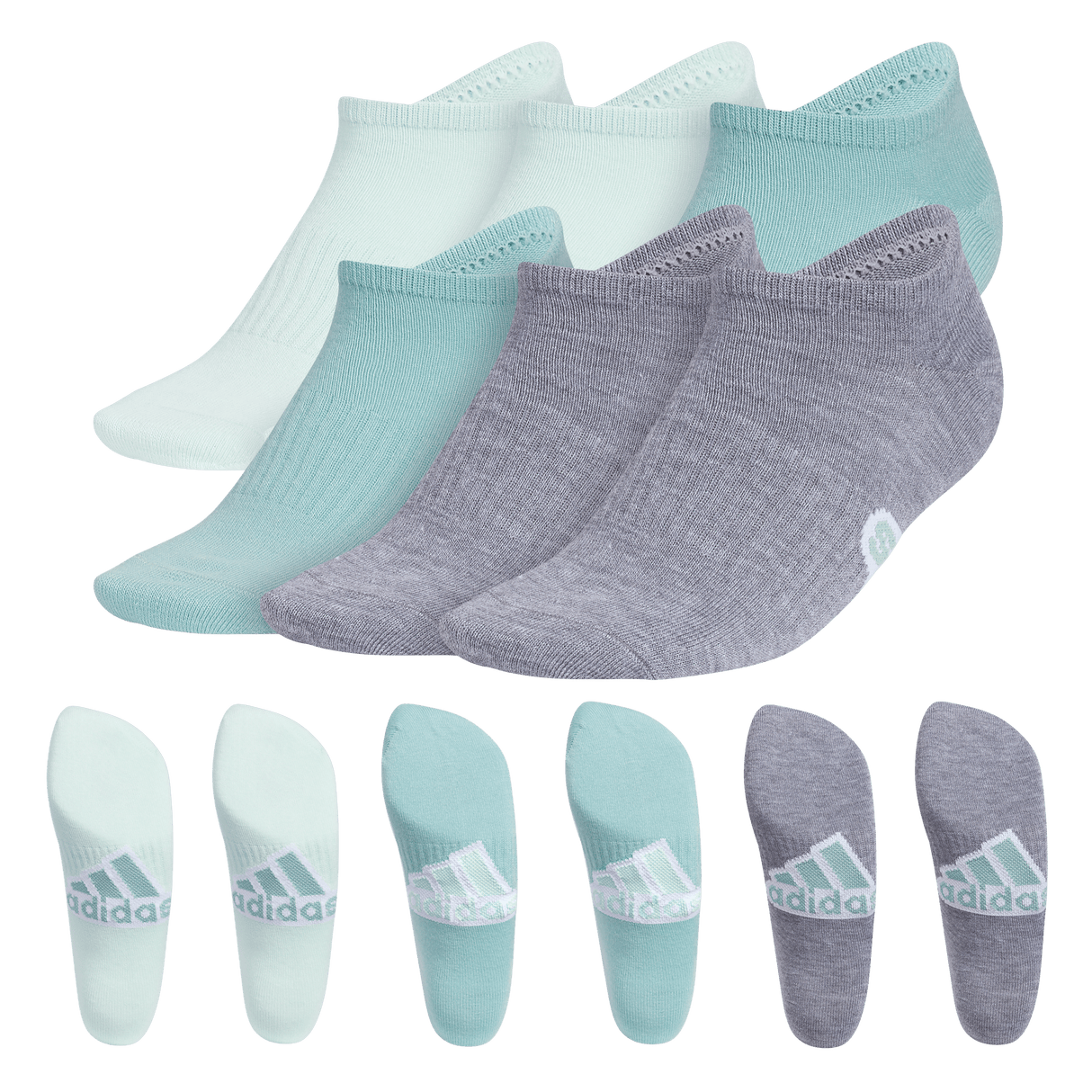adidas Women's Superlite Classic 6-Pack No Show Sock-1