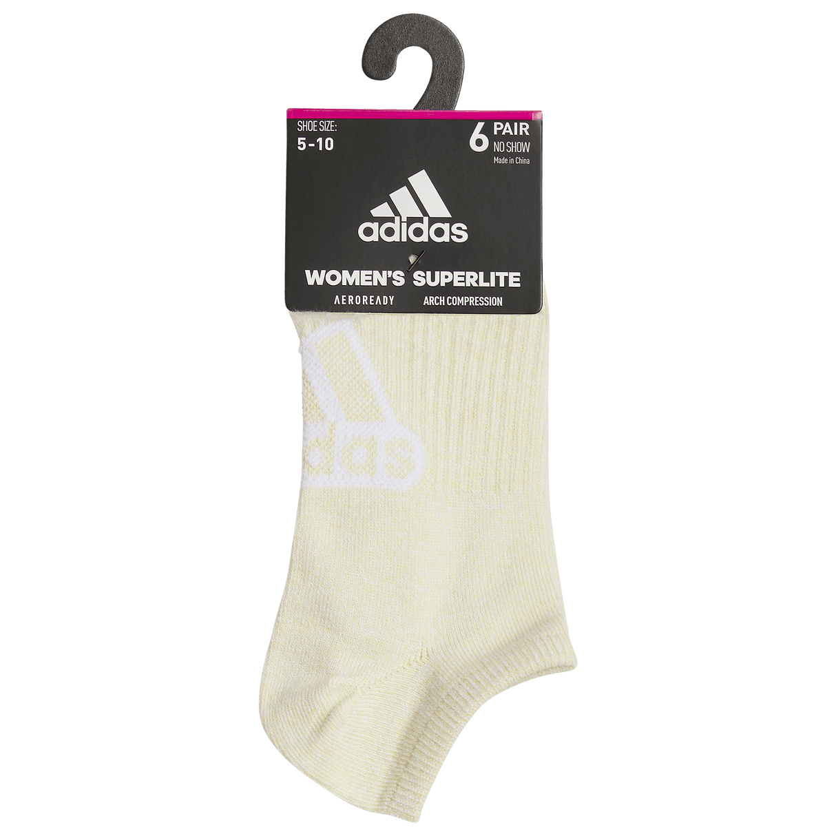 adidas Women's Superlite Classic 6-Pack No Show Sock-8