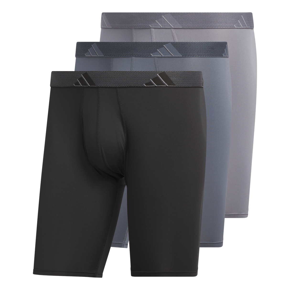 adidas Men's Microfiber 3-Pack Long Boxer Brief-1