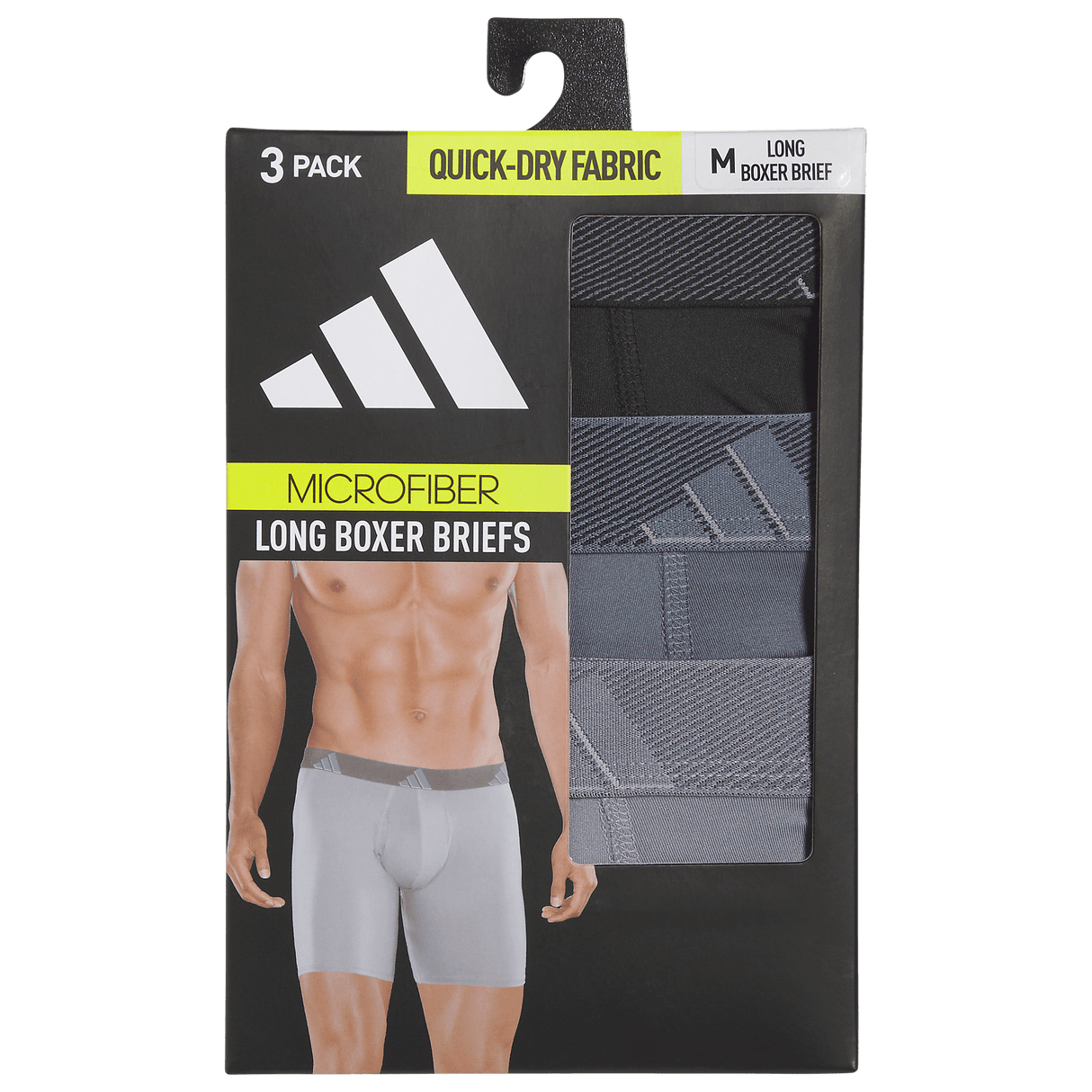 adidas Men's Microfiber 3-Pack Long Boxer Brief-8