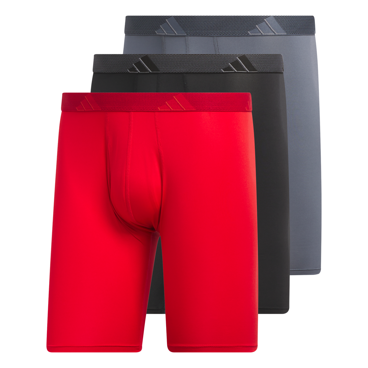 adidas Men's Microfiber 3-Pack Long Boxer Brief-1