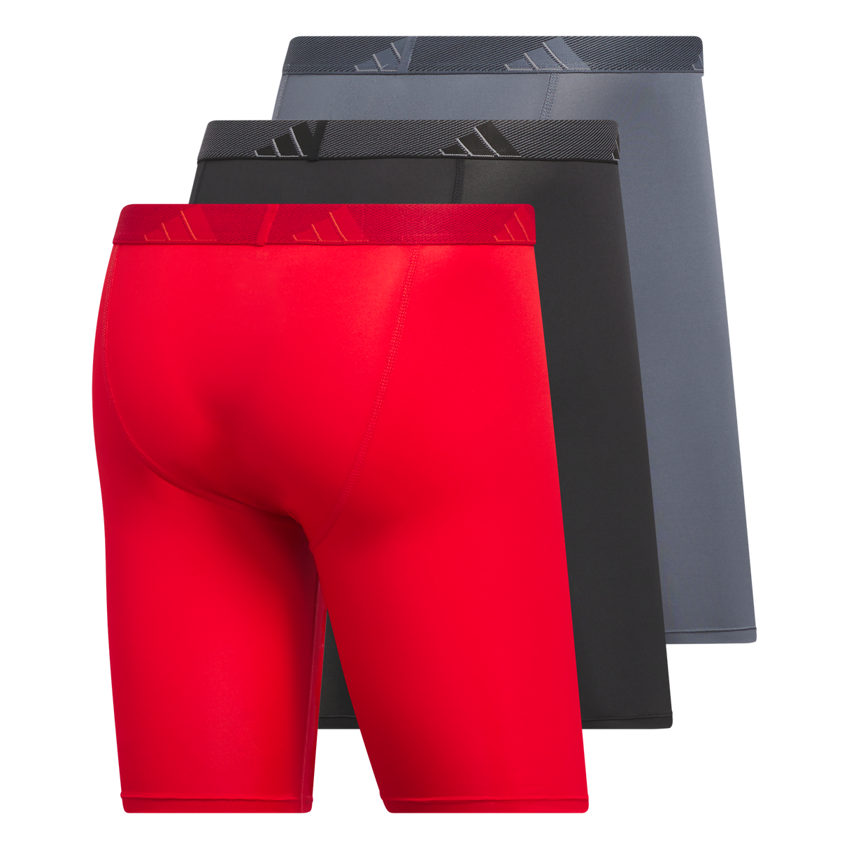 adidas Men's Microfiber 3-Pack Long Boxer Brief-5