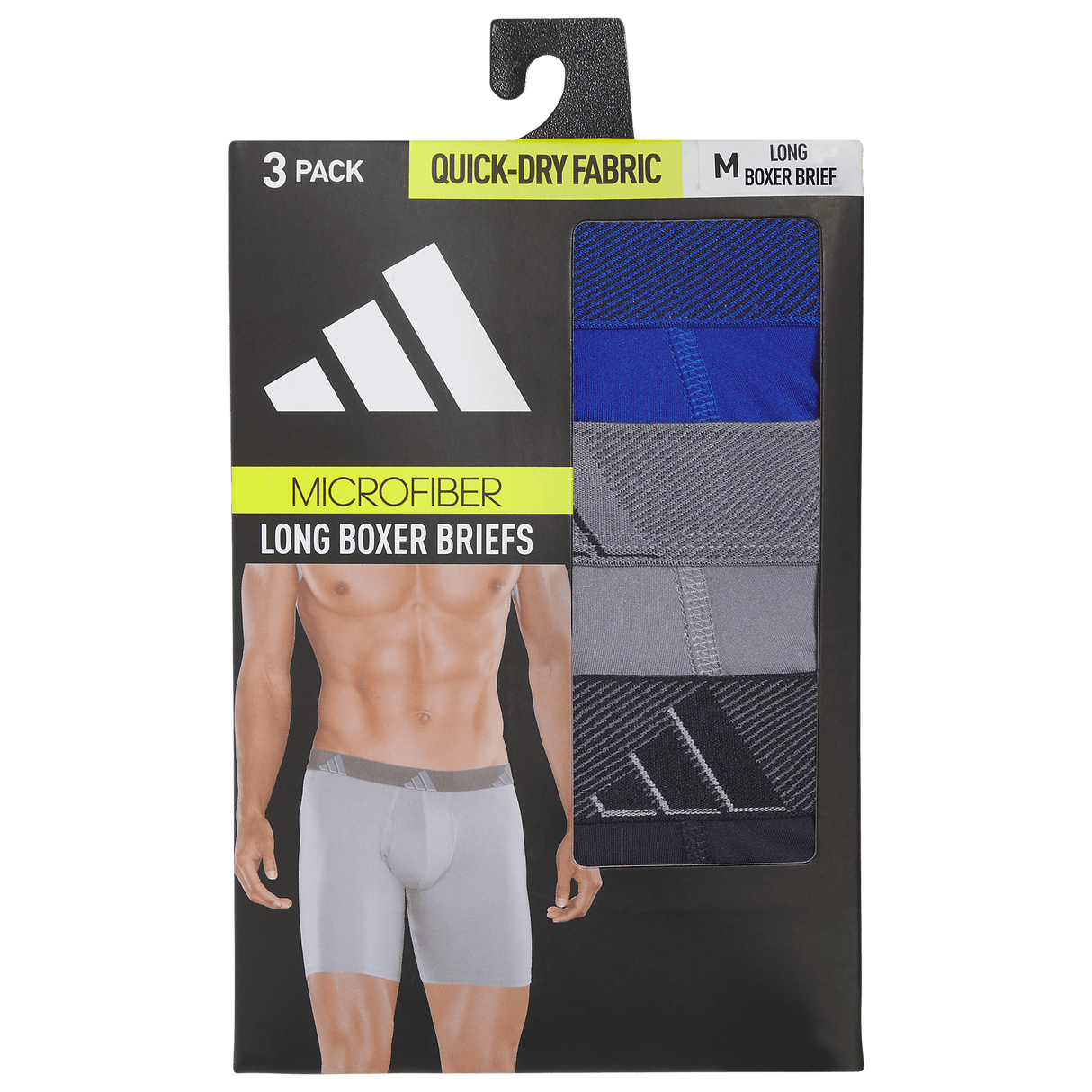 adidas Men's Microfiber 3-Pack Long Boxer Brief-8