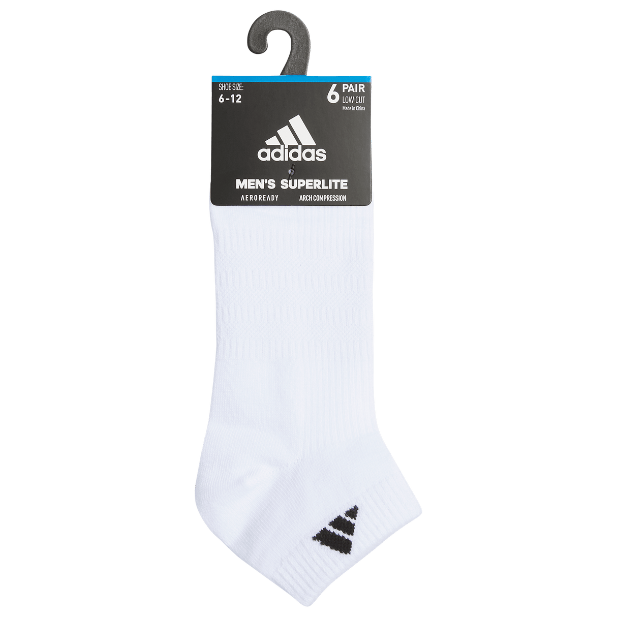 adidas Men's Superlite 3.0 6-Pack Low Cut Sock-6