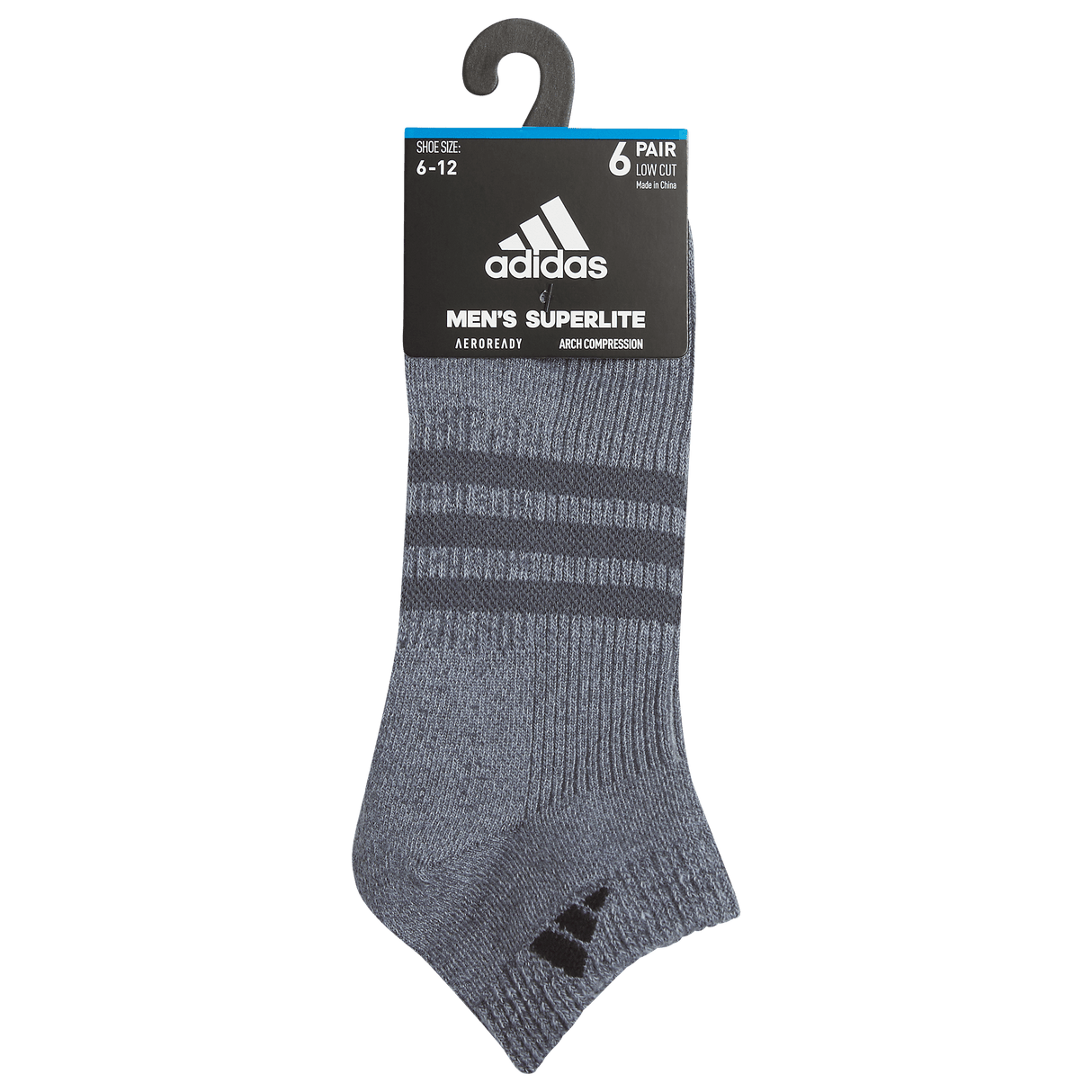 adidas Men's Superlite 3.0 6-Pack Low Cut Sock-6