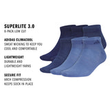 adidas Men's Superlite 3.0 6-Pack Low Cut Sock-2