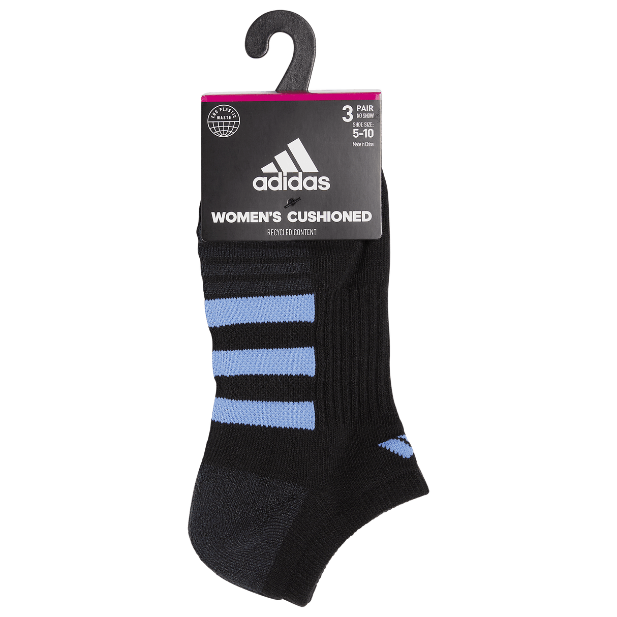 adidas Women's Cushioned 3.0 3-Pack No Show Sock-9