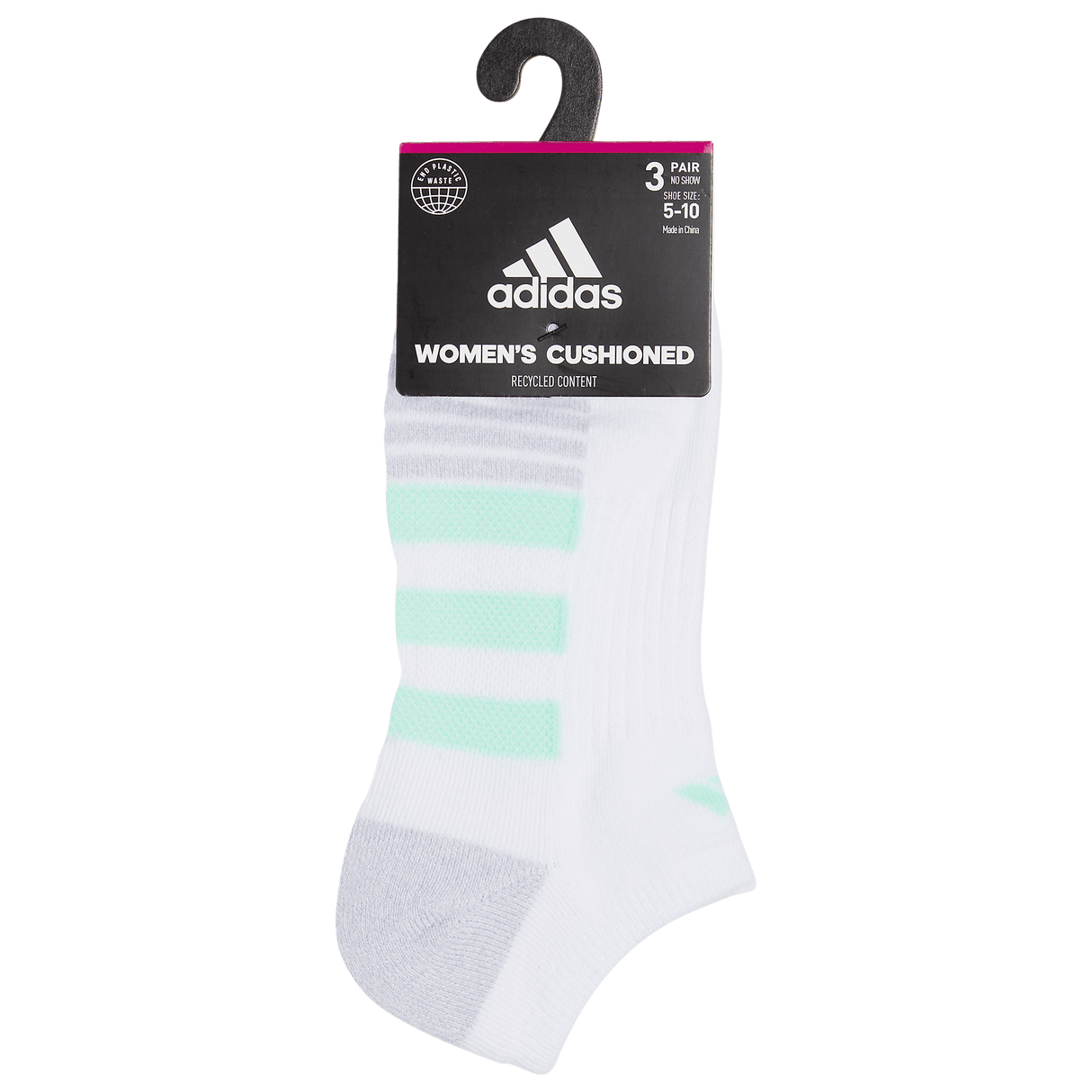 adidas Women's Cushioned 3.0 3-Pack No Show Sock-9