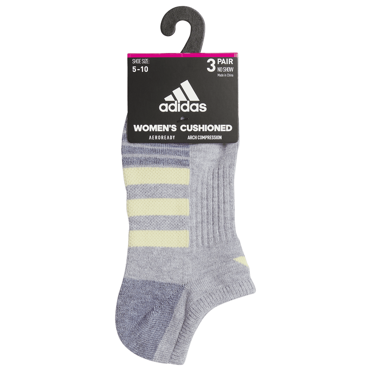 adidas Women's Cushioned 3.0 3-Pack No Show Sock-8
