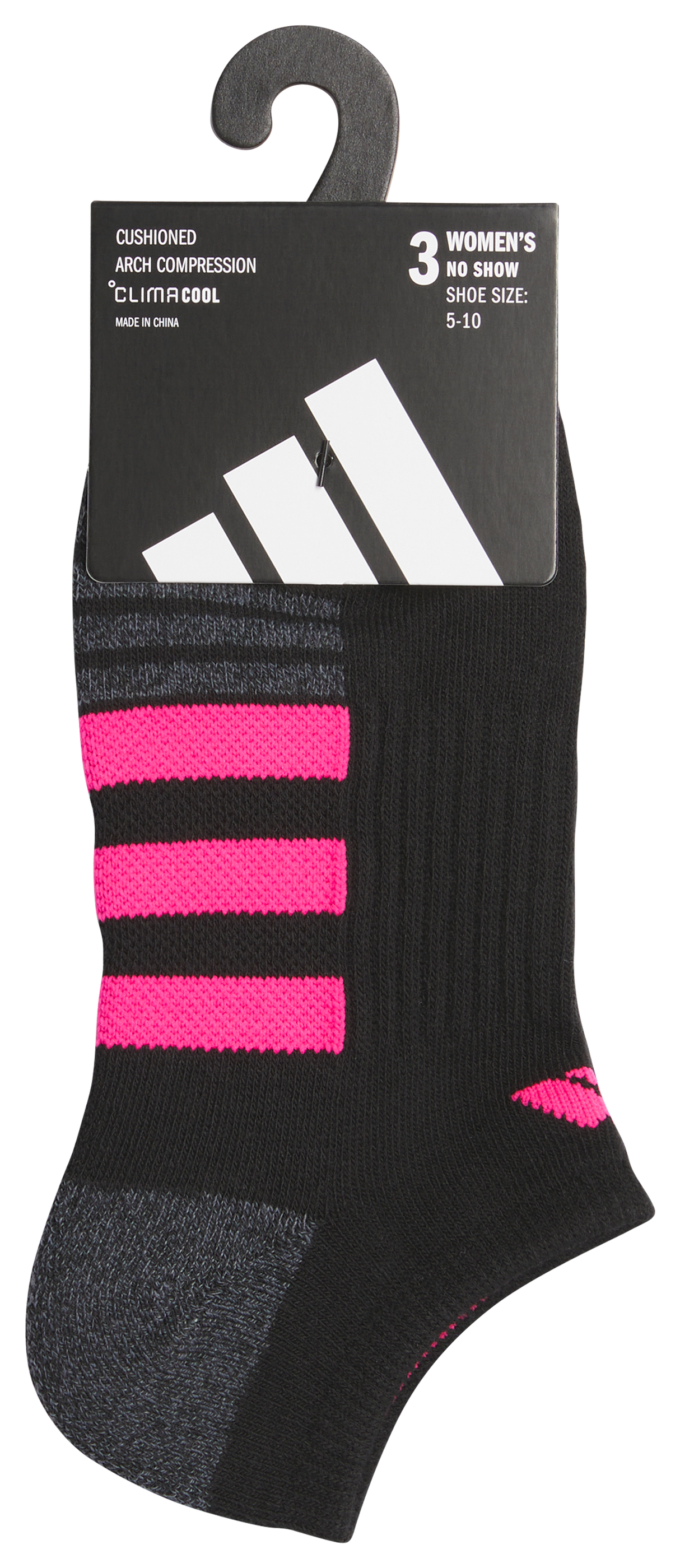 adidas Women's Cushioned 3.0 3-Pack No Show Sock-8