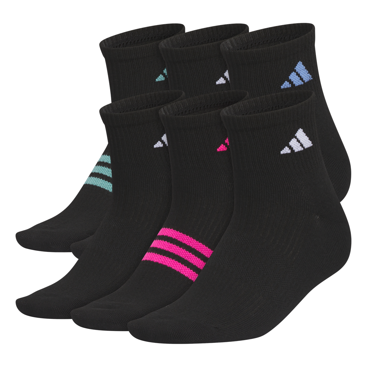 adidas Women's Superlite 3.0 6-Pack Quarter Sock-1