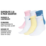 adidas Women's Superlite 3.0 6-Pack Quarter Sock-2